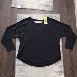 Women's CYA Long Sleeve Black Top Back Cut out - All in Motion L